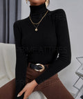 BLACK HIGH-NECK