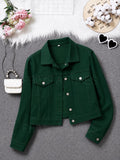 OLIVE GREEN DENIM JACKET
