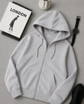 PREMIUM GREY ZIPPER HOODIE