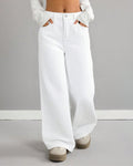 WHITE WIDE LEG JEANS