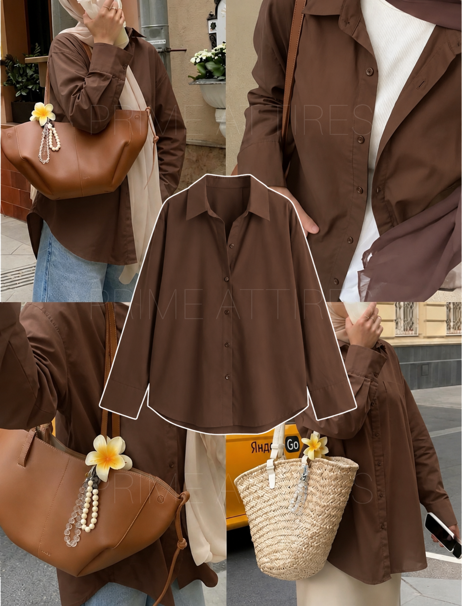 BROWN BUTTON DOWN SHIRT