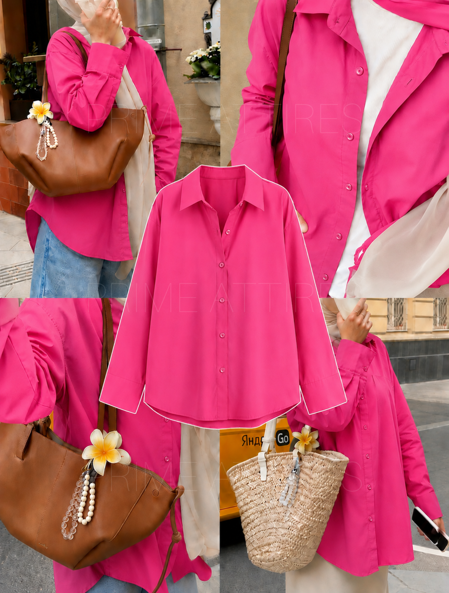 HOT PINK BUTTON DOWN SHIRT