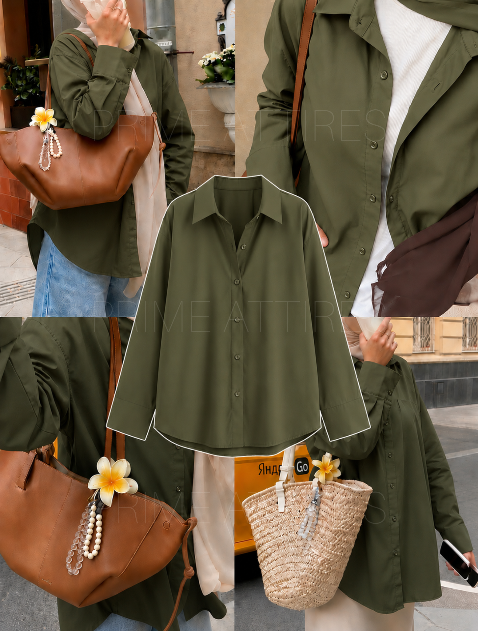 OLIVE GREEN BUTTON DOWN SHIRT
