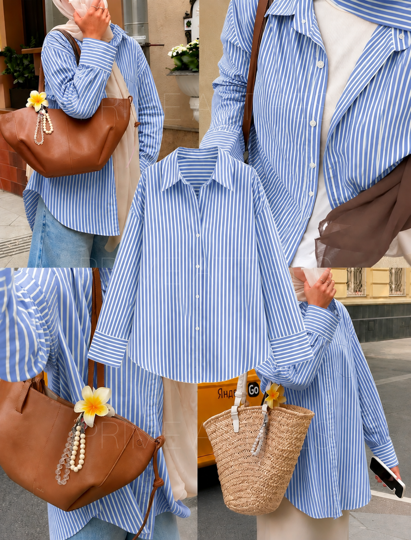 BLUE STRIPED BUTTON DOWN SHIRT
