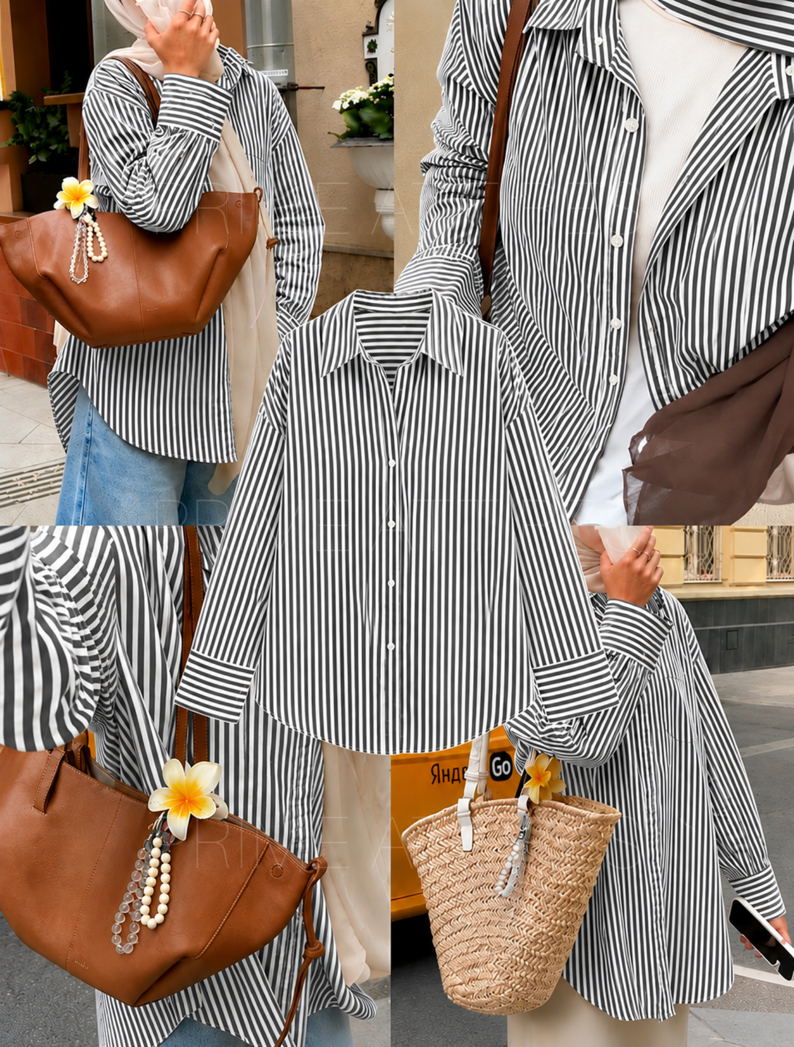 BLACK STRIPED BUTTON DOWN SHIRT