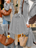 BLACK STRIPED BUTTON DOWN SHIRT