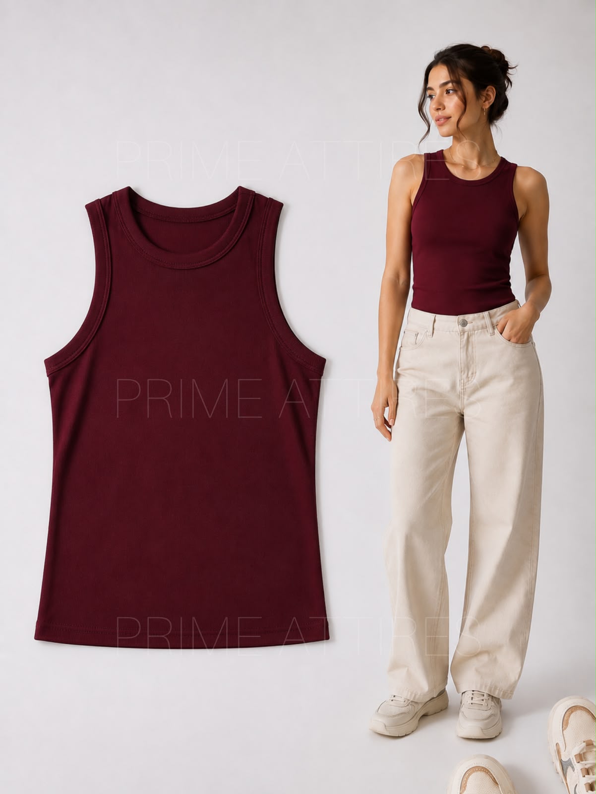 MAROON TANK TOP