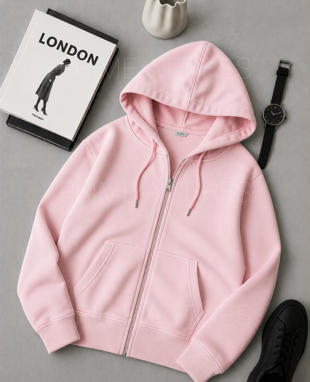 PREMIUM PINK ZIPPER HOODIE