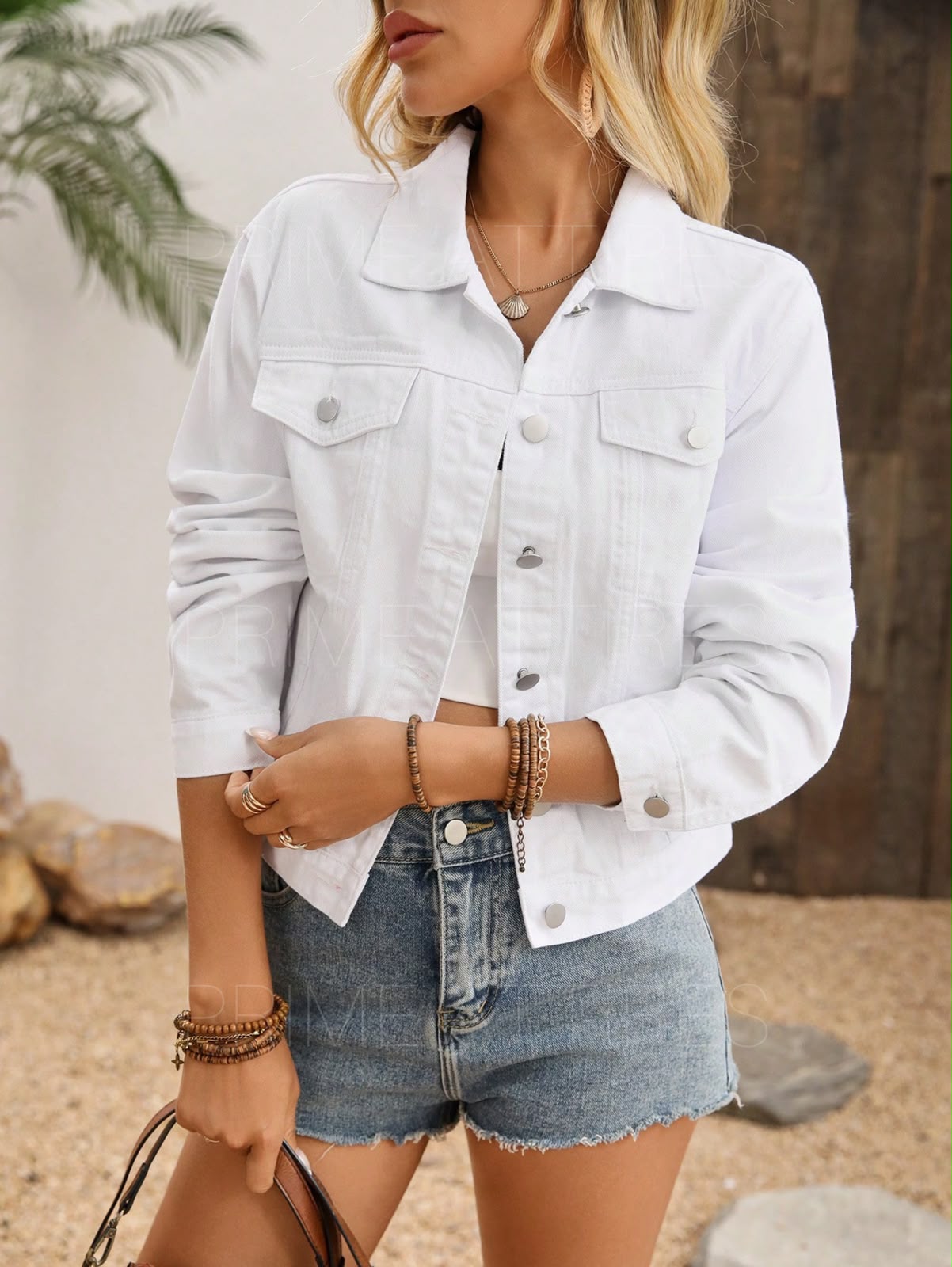 WHITE DENIM JACKET