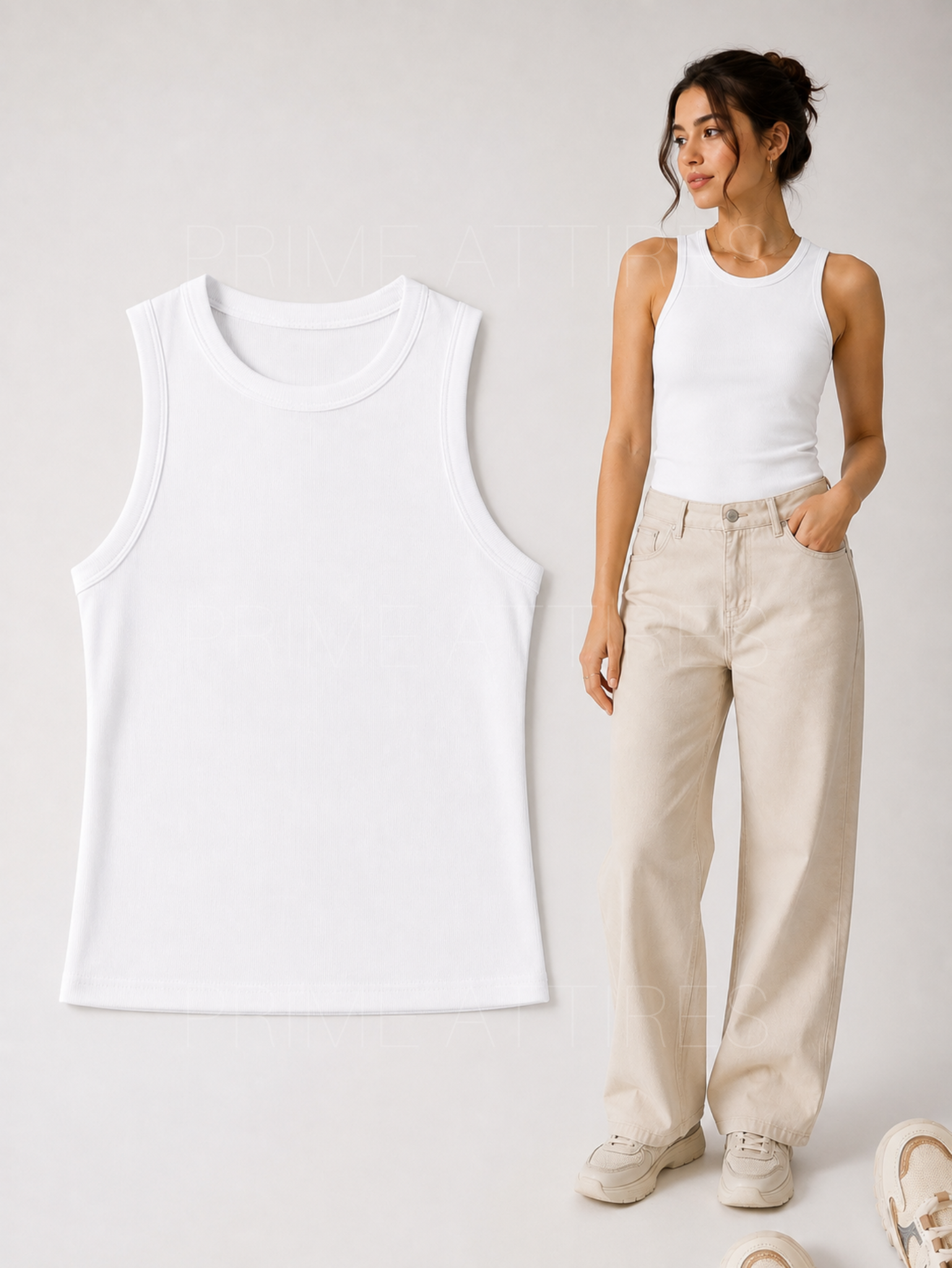 WHITE TANK TOP