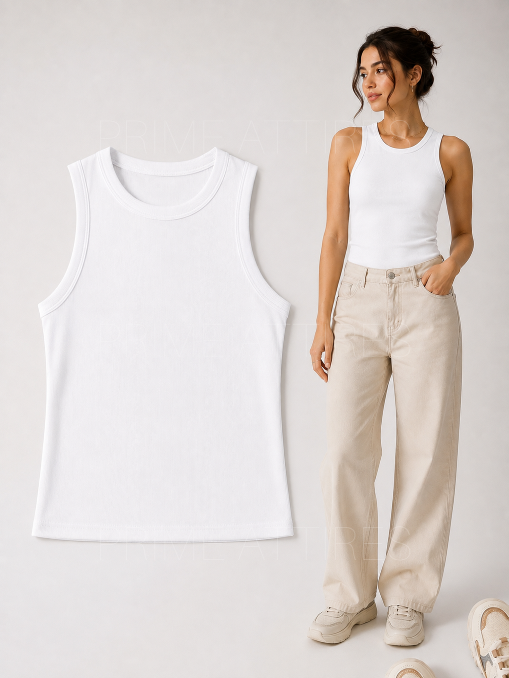 WHITE TANK TOP