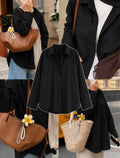 BLACK BUTTON DOWN SHIRT